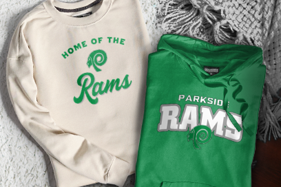 PARKSIDE HIGH SCHOOL RAMS Sweatshirts (Option 3) Banner