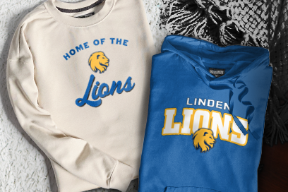 LINDEN HIGH SCHOOL LIONS Sweatshirts (Option 3) Banner