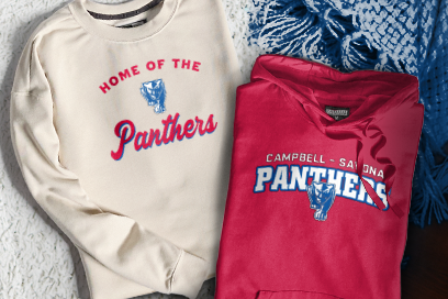 CAMPBELL-SAVONA HIGH SCHOOL PANTHERS Sweatshirts (Option 3) Banner