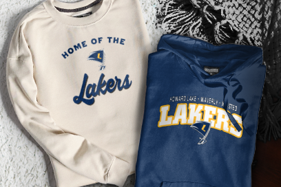 HOWARD LAKE-WAVERLY-WINSTED HIGH SCHOOL LAKERS Sweatshirts (Option 3) Banner