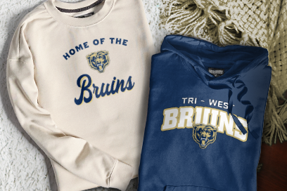 TRI-WEST HIGH SCHOOL BRUINS Sweatshirts (Option 3) Banner