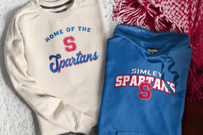 SIMLEY HIGH SCHOOL SPARTANS Sweatshirts (Option 3) Banner