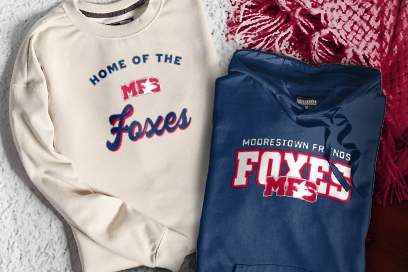 MOORESTOWN FRIENDS SCHOOL FOXES Sweatshirts (Option 3) Banner