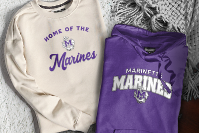 MARINETTE HIGH SCHOOL MARINES Sweatshirts (Option 3) Banner