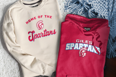 GILES HIGH SCHOOL SPARTANS Sweatshirts (Option 3) Banner