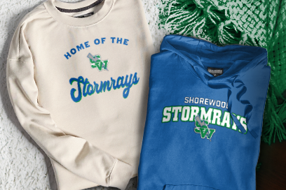 SHOREWOOD HIGH SCHOOL STORMRAYS Sweatshirts (Option 3) Banner