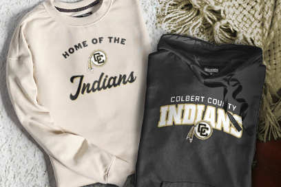 COLBERT COUNTY HIGH SCHOOL INDIANS Sweatshirts (Option 3) Banner