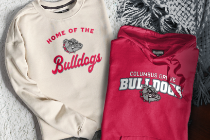 COLUMBUS GROVE HIGH SCHOOL BULLDOGS Sweatshirts (Option 3) Banner