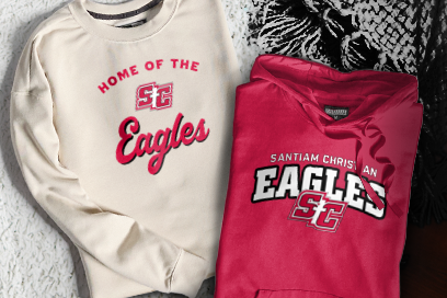 SANTIAM CHRISTIAN HIGH SCHOOL EAGLES Sweatshirts (Option 3) Banner