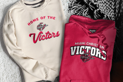 MIAMI CHRISTIAN HIGH SCHOOL VICTORS Sweatshirts (Option 3) Banner