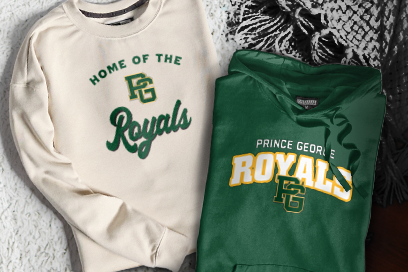 PRINCE GEORGE HIGH SCHOOL ROYALS Sweatshirts (Option 3) Banner