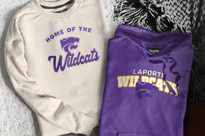 LAPORTE HIGH SCHOOL WILDCATS Sweatshirts (Option 3) Banner