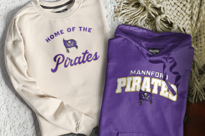 MANNFORD HIGH SCHOOL PIRATES Sweatshirts (Option 3) Banner