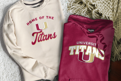 UNIVERSITY HIGH SCHOOL TITANS Sweatshirts (Option 3) Banner