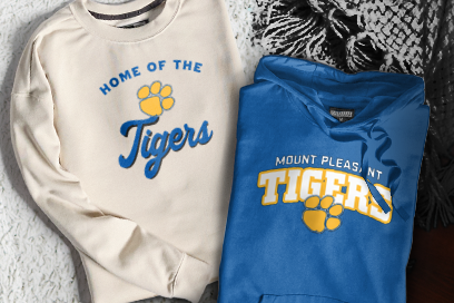 MOUNT PLEASANT HIGH SCHOOL TIGERS Sweatshirts (Option 3) Banner