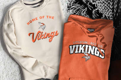 LITTLEFORK-BIG FALLS HIGH SCHOOL VIKINGS Sweatshirts (Option 3) Banner