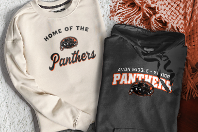 AVON MIDDLE-SENIOR HIGH SCHOOL PANTHERS Sweatshirts (Option 3) Banner
