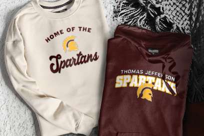 THOMAS JEFFERSON HIGH SCHOOL SPARTANS Sweatshirts (Option 3) Banner