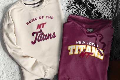 NEW TOWN HIGH SCHOOL TITANS Sweatshirts (Option 3) Banner