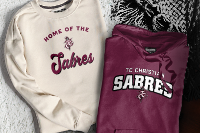 TC Christian Sabres Sweatshirts (Option 3) Banner