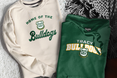 TRACY HIGH SCHOOL BULLDOGS Sweatshirts (Option 3) Banner