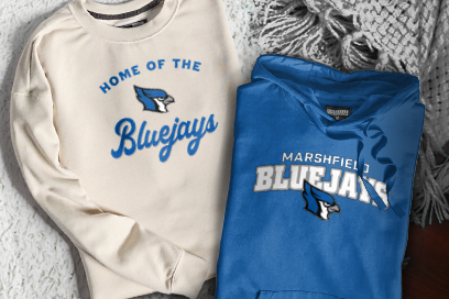 MARSHFIELD HIGH SCHOOL BLUEJAYS Sweatshirts (Option 3) Banner