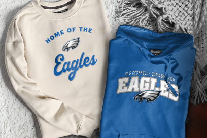 W G O'CONNELL-COPIAGUE HIGH EAGLES Sweatshirts (Option 3) Banner