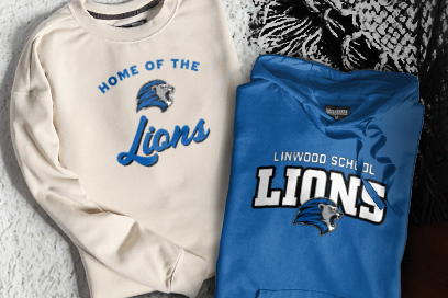 Linwood School Lions Sweatshirts (Option 3) Banner