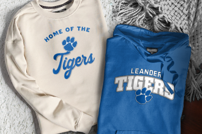 Leander Tigers Sweatshirts (Option 3) Banner