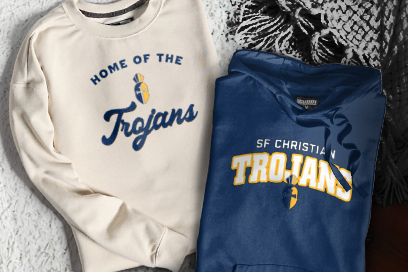 SF Christian  Trojans Sweatshirts (Option 3) Banner