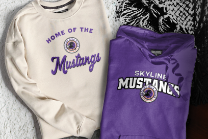 Skyline Gila River Mustangs Sweatshirts (Option 3) Banner