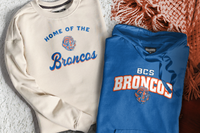 F C Boyd Christian School Broncos Sweatshirts (Option 3) Banner
