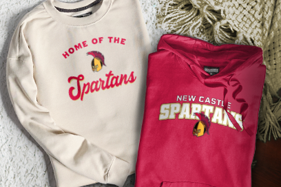 New Castle  Spartans Sweatshirts (Option 3) Banner