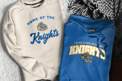 FOUNDATION ACADEMY  Knights Sweatshirts (Option 3) Banner