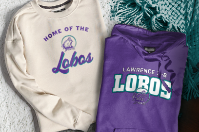Lawrence 3-8  Lobos Sweatshirts (Option 3) Banner