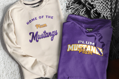 PLUM MUSTANGS Sweatshirts (Option 3) Banner