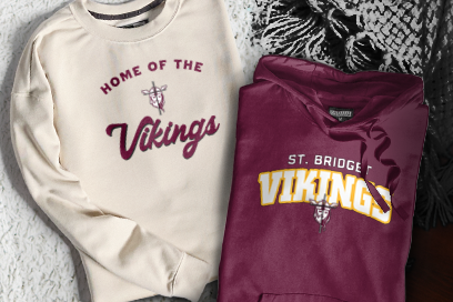 St. Bridget Vikings Sweatshirts (Option 3) Banner