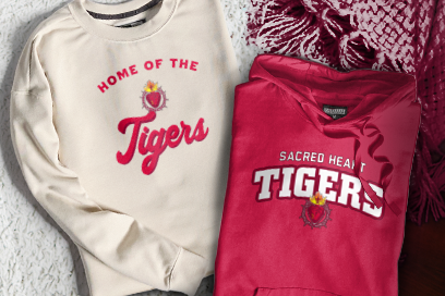 Sacred Heart  Tigers Sweatshirts (Option 3) Banner