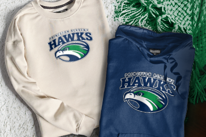 PRINCETON ACADEMY  Hawks Sweatshirts (Option 3) Banner