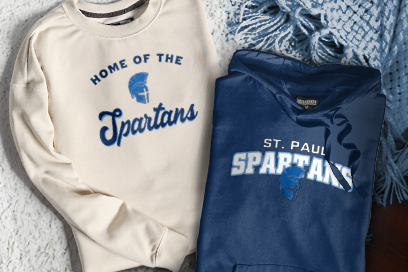 St. Paul  Spartans Sweatshirts (Option 3) Banner