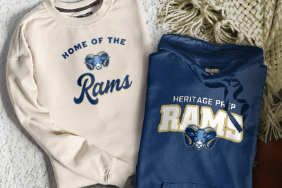Heritage Prep Rams Sweatshirts (Option 3) Banner