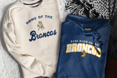 Bark River-Harris Broncos Sweatshirts (Option 3) Banner