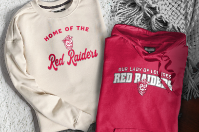 Our Lady of Lourdes Red Raiders Sweatshirts (Option 3) Banner
