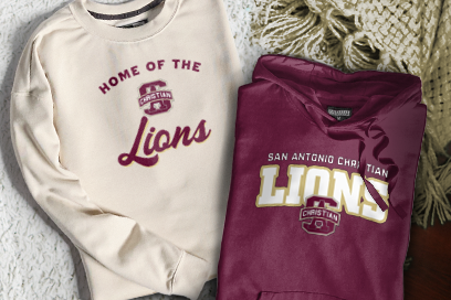 San Antonio Christian  Lions Sweatshirts (Option 3) Banner