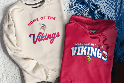 Mascenic Regional  Vikings Sweatshirts (Option 3) Banner
