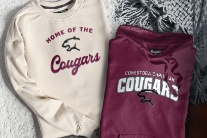 Conestoga Christian  Cougars Sweatshirts (Option 3) Banner