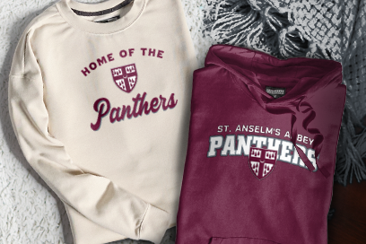 St. Anselm's Abbey  Panthers Sweatshirts (Option 3) Banner