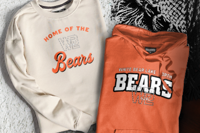 White Bear Lake  North Bears Sweatshirts (Option 3) Banner