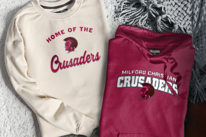 Milford Christian  Crusaders Sweatshirts (Option 3) Banner