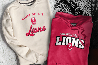 Edwards County  Lions Sweatshirts (Option 3) Banner